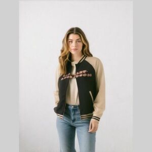 Vintage Y2K Harley Davidson Motorcycles Striped Biker Bomber Jacket